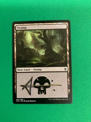 MTG Magic Swamp 261 Signed F&B Artist Proof x1 Khans Of Tarkir Paquette - Image 1 of 2