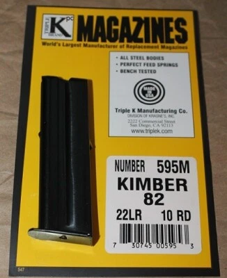 Magazine for Kimber 82 10 Round 22LR Made by Triple K + 22 Cal Rifle Bore Snake - Image 1 of 2