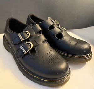 Dr. Martens Doc 8065 J Smooth Leather Mary Jane Girls Youth Size 1 Hook and Loop - Picture 1 of 7