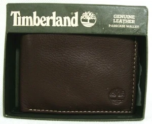 NUEVO CON ETIQUETAS Timberland Plegable Cuero Marrón Pasaporte Billetera Caja Sin Sellar Nuevo Con Etiquetas - Imagen 1 de 7