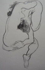 Pencil drawing after / in the style of Egon Schiele drawing 'Study of a Couple'