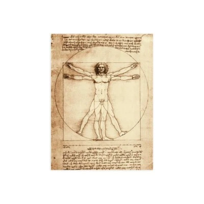 DÌMÒ ART Stampa su Tela su Carta Poster o Quadro Leonardo da Vinci Vitruvian Man