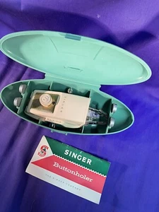 Singer Buttonholer #489500 case instructions feed cover templates complete - Picture 1 of 9