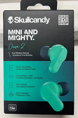 Skullcandy Mini And Mighty "Dime 2" Bluetooth Earbuds (S2DBW-P750) (Green) - Image 1 of 4
