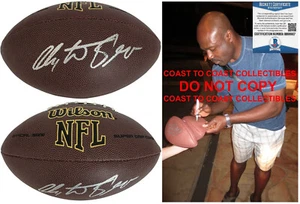 Christian Okoye Signed Football Proof Beckett COA Kansas City Chiefs Autographed - Picture 1 of 8