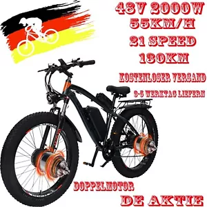 GUNAI GN88 Elektrofahrrad Doppelmotor 48V 2000W 22AH E-Mountainbike - Bild 1 von 23