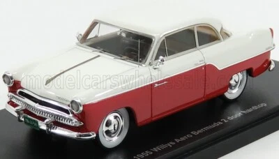 wonderful modelcar WILLYS AERO BERMUDA HT COUPE 1955 - 2-tone beige/red - 1/43 - Image 1 of 2