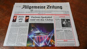 3.1.2000: Allgemeine Zeitung  - JAHRTAUSENDWECHSEL; Spektakel um den Globus - Bild 1 von 1