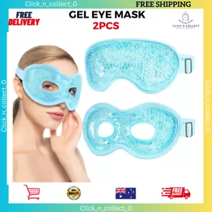 Gel Eye Mask 2PCS, Reusable Cooling Masks for Sleeping Hot Cold Ice Pack, Frozen - Picture 1 of 10