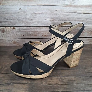 Lifestride Lucky Slingback Sandals Cork Block Platform Heel Women's 10 W (NWOB) - Picture 1 of 9