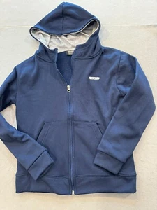 Hind Sweatshirt Boy's Large (14-16) Navy Blue Full Zip Fleece Logo Casual Hoodie - Picture 1 of 5