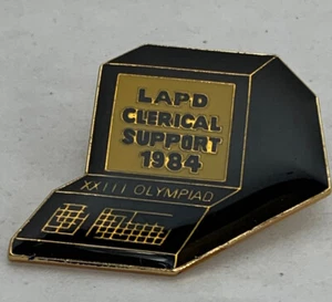LAPD Clerical Support Los Angles Police LA 1984 Olympics Lapel Pin - Picture 1 of 2