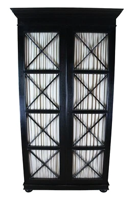 Robert Lighton Británico Caqui Teca Armario Armario Armario Cortinas Seda 92" Foto 1 de 4