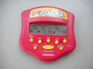 Videojuego portátil Radica Color Poker 1999 #3664 color rojo~probado~envío gratuito - Imagen 1 de 4