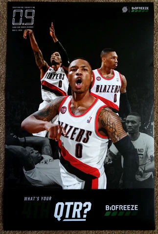 DAMIAN LILLARD 2020 Blazers POSTER Houston Game WINNER Portland Trailblazers SGA Cover