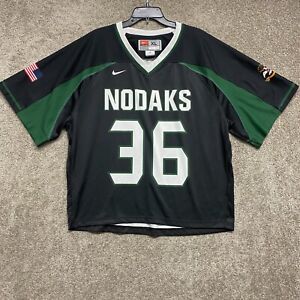 North Dakota Fighting Sioux LaCrosse Jersey Men XL Black Nodaks Nike Team Issue