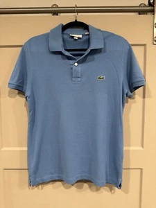 Lacoste Slim Fit Polo Shirt - Boys/Youth Size S, Baby Blue, Pre-owned - Picture 1 of 8