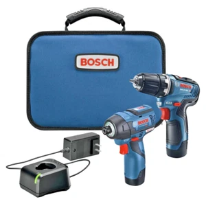 Bosch GXL12V-220B22 12V Max Drill Driver/Hex Impact Driver Combo Kit (2 Ah) New - Picture 1 of 4