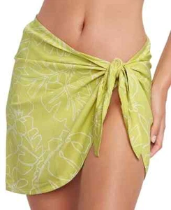 Volcom X4926 Womens Coco Tie-Waist Mini Sarong Cover-Up Skirt, Citron, XL/12 - Picture 1 of 6