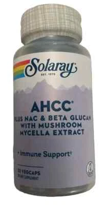 Solaray AHCC Plus NAC & Beta Glucan Immune System Support 30 VegCaps - Image 1 of 2
