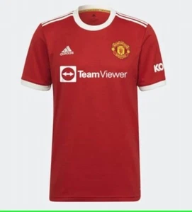 ADIDAS MANCHESTER UNITED 21/22 HOME JERSEY RED H31447 MEN'S Size S-L - Picture 1 of 11