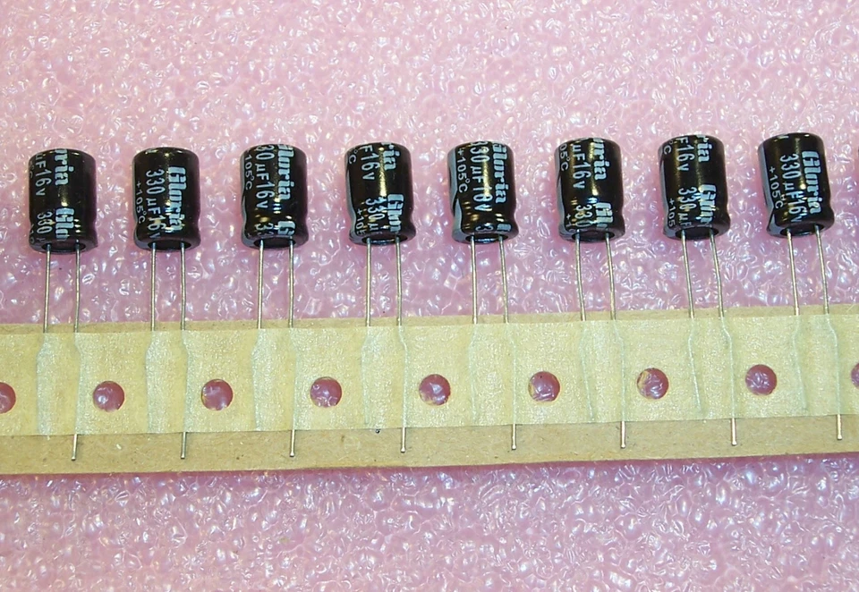 CANTIDAD (50) 330uf 16V 105' 8x11mm ALUMINIO RADIAL ELECTROLÍTICO GAE016M331TSR GLORIA Foto 1 de 1