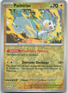 Pachirisu - 068/198 Holograma Inverso SV01: Conjunto Base Escarlata y Violeta Tarjeta Pokémon Casi Nuevo - Imagen 1 de 1