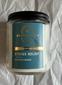 Bath & Body Works aromaterapia antistress eucalipto + candela da tè 7 oz - Foto 1 di 3