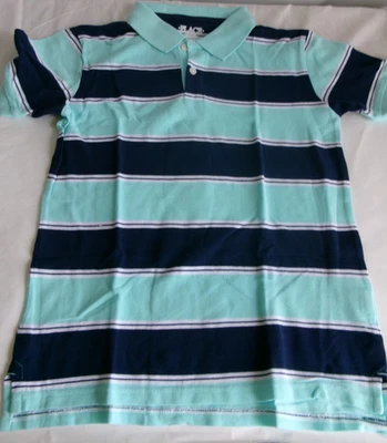 The Children’s Place Cotton Pique Polo Shirt Mellow Aqua  Sz L 10/12 NWT - Image 1 of 4