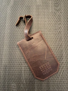 Moore & Giles NetJets braun Leder Gepäck Reise Tasche Anhänger Ausweis Halter - Bild 1 von 9