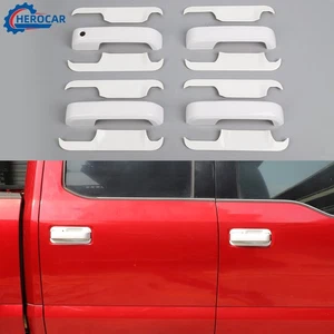 Manija de puerta exterior blanca y cubierta de tazón decoración carcasas protectoras para Ford F150 15-20 - Imagen 1 de 11
