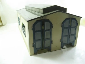 Märklin Lokschuppen m. Beleuchtung 1952-1961 Blech H0 ca.L33cmB17,5cmH14,5cm(31) - Bild 1 von 5