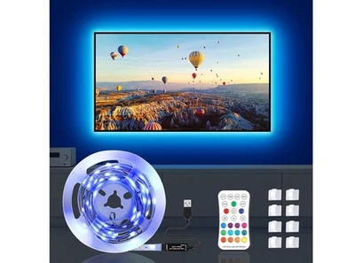 Kit Striscia LED 2M RGB 5050 Usb 16 Colori TV Computer OMERIL Telecomando - Immagine 1 di 4