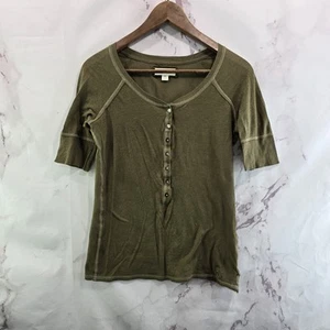 Abercrombie And Fitch T Shirt Womens Small Green Vintage Y2K Babydoll Tee - Picture 1 of 11