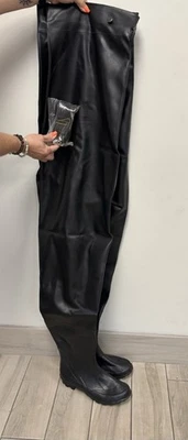 Vadeadores de pecho, goma, negro. Talla 13 Foto 1 de 2