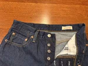 28 X 28 Levi’s Selvedge Denim Button Fly Big E Jeans - Picture 1 of 15