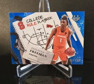 #'ed/150 π₯ DONAVAN FREEMAN 2024-25 Bowman U Chrome College Rule Playbook Blue - Picture 1 of 2