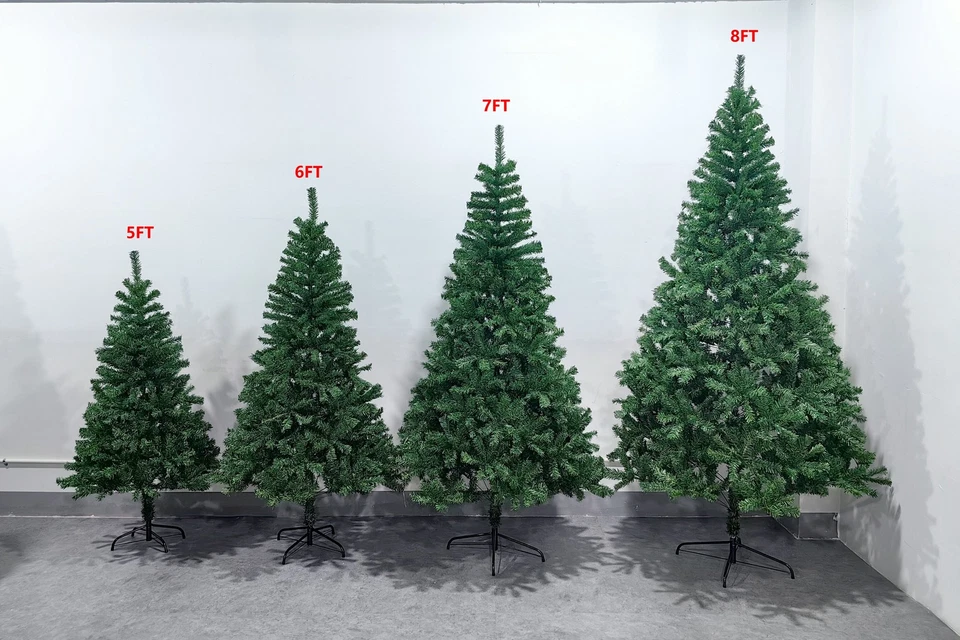 NONBRANDED 5/6/7/8FT Christmas Tree Traditional Artificial Large Bushy with Metal Stand