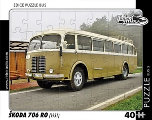 Puzzle BUS 05 - ŠKODA 706 RO (1951) 40 Piezas - Imagen 1 de 2