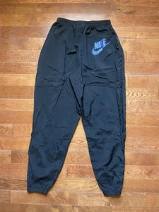 Nike Trainingshose schwarz Herren LG Baggy Y2K ungefüttert Reißverschluss Bündchen 32" Schrittlänge Vintage - Bild 1 von 16