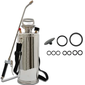 2 Gallon Stainless Steel Sprayer Hand Pump Sprayer with Pressure Gauge Safety... - Picture 1 of 7