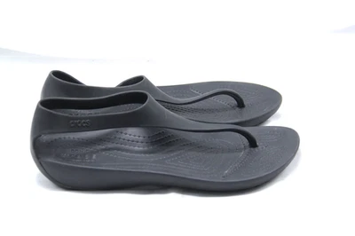 Sandalias Crocs Serena Sexi Para Mujer Talla 7 Negras Tanga Cordones Chanclas Cómodas Foto 1 de 4