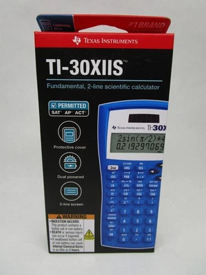 Texas Instruments 30XIIS Scientific Calculator Blue SAT & ACT Approved New - Image 1 of 2
