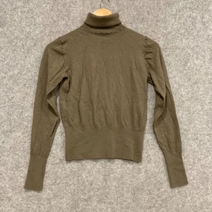 P Johnson Femme Womens Top Size 1 Small Green Roll neck Crop Knit Wool 28622 - Picture 1 of 8