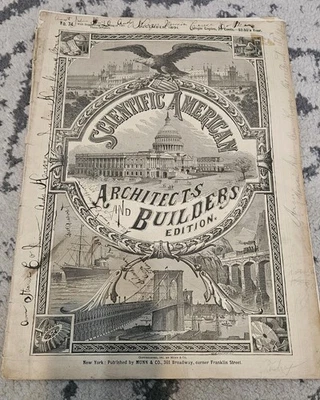 December 1891 Scientific American Magazine- Architects and Builders Edition  - Image 1 of 4