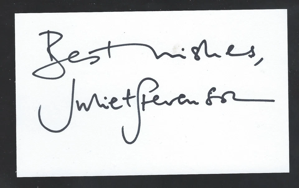 JULIET STEVENSON ,FILM & TV ACTRESS -  HAND SIGNED 5x3 WHITE CARD - Image 1 of 1