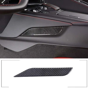 Soft Carbon Car Central Control Side Sticker Trim For Corvette C8 Z06 Z51 2020+ - Picture 1 of 8