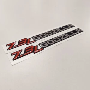 7.3L Godzilla 3D Aftermarket Replacement Decals Domed 2pcs Long / Sticker Raised - Picture 1 of 3