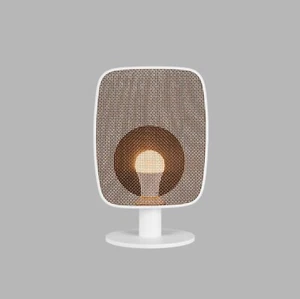 LumiGlow Mesh Tischleuchte - warme Ambientebeleuchtung, Metallgestell & weicher Glanz, weiß - Bild 1 von 4