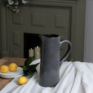 Moda Interiors Grey Ceramic Display Jug Scandinavian Elegant Decorative 32cm - Picture 1 of 6